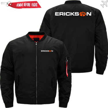 ERICKSN HELICOPTER LOGO BOMBER FLIGHT AVIATOR JACKET